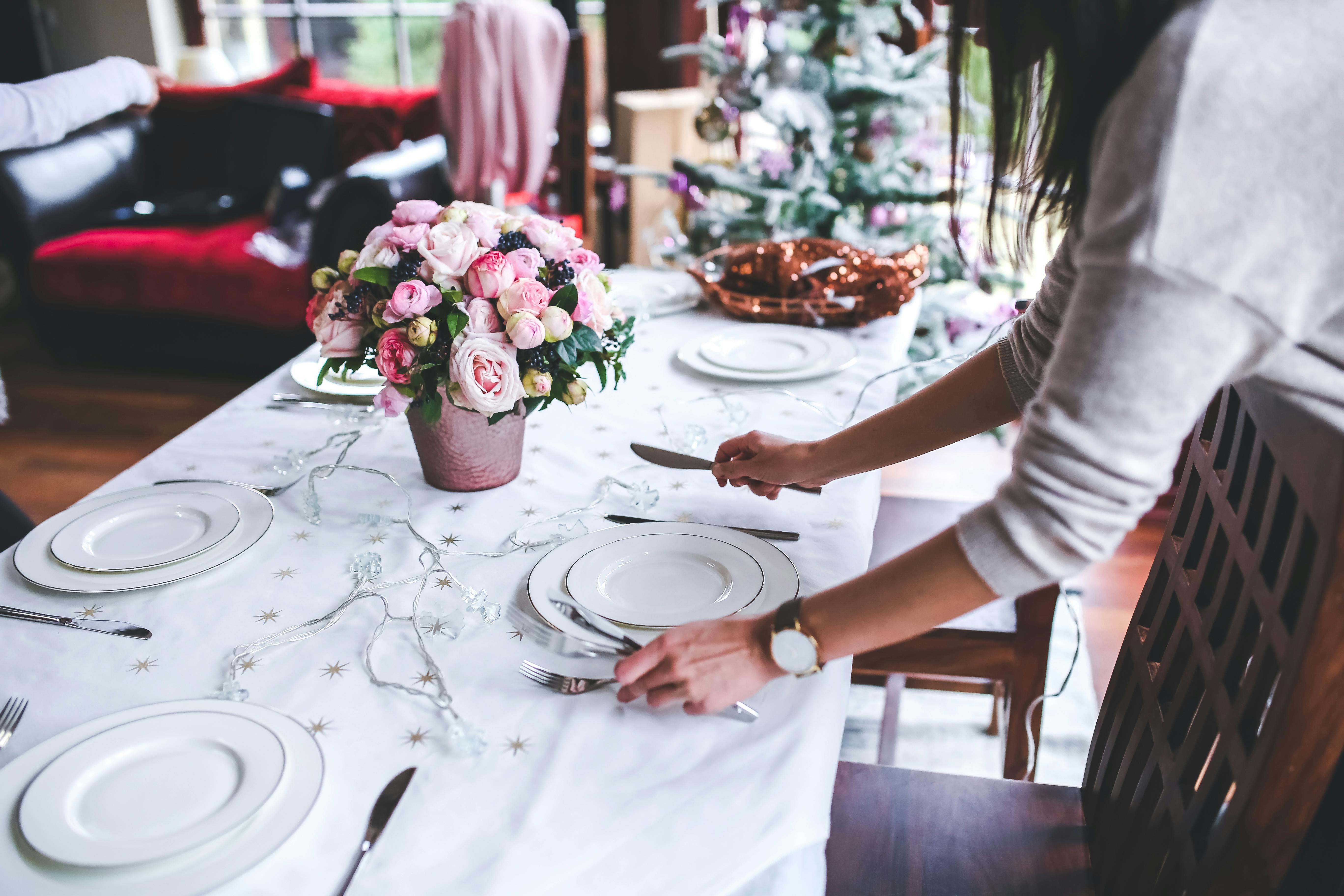 Prepared catering service ready for guests